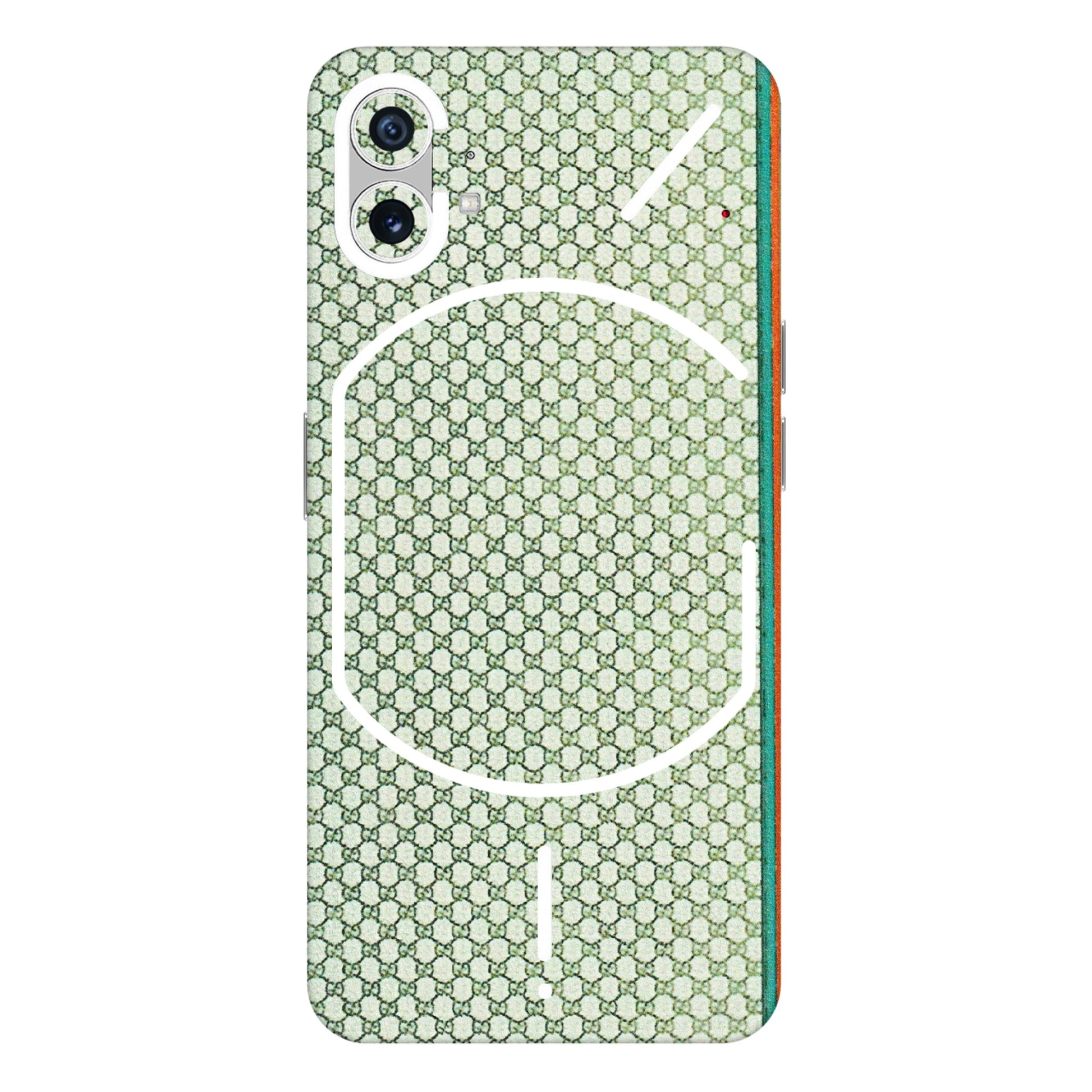 Nothing Phone Skins (All Models) - Gucci Fabric Pattern - 3D Embossed Finish (L-73) Nothing Phone 1 5G