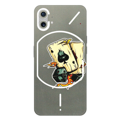 Nothing Phone Skins (All Models) - Grey Cards Of Ace - 3D Embossed Finish (L-77) Nothing Phone 1 5G
