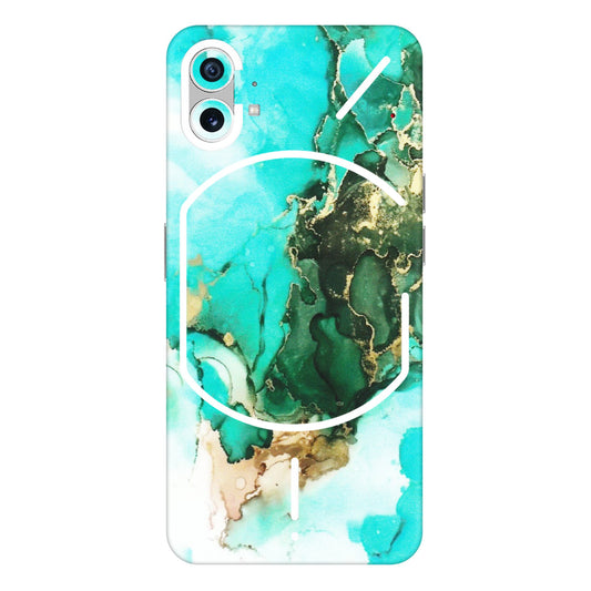 Nothing Phone Skins (All Models) - The Blue Gold Marble - Matte Finish (M-124) Nothing Phone 1 5G
