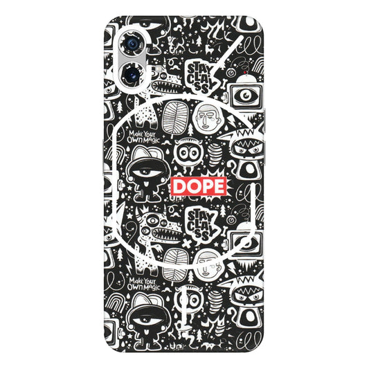 Nothing Phone Skins (All Models) - Dope Stay Classy Black Doodles - Matte Finish (M-126) Nothing Phone 1 5G