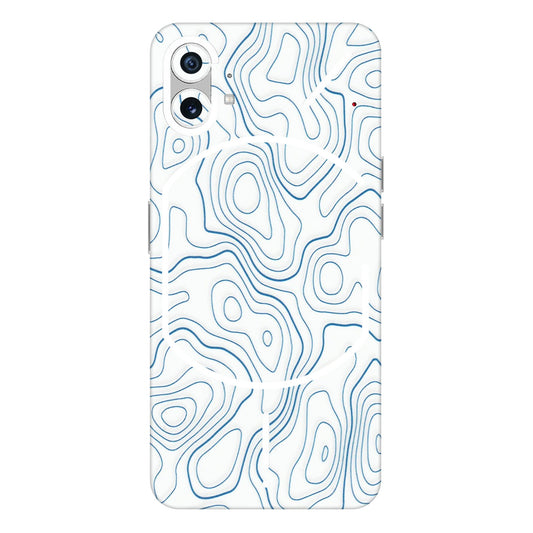 Nothing Phone Skins (All Models) - Blue And White Swirls - Matte Finish (M-139) Nothing Phone 1 5G
