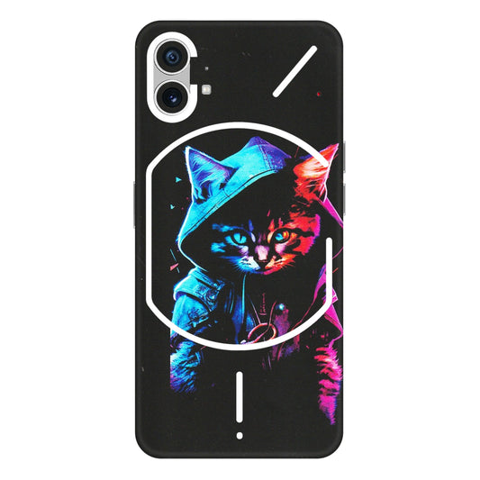 Nothing Phone Skins (All Models) - Cyberpunk Cat - Matte Finish (M-45) Nothing Phone 1 5G