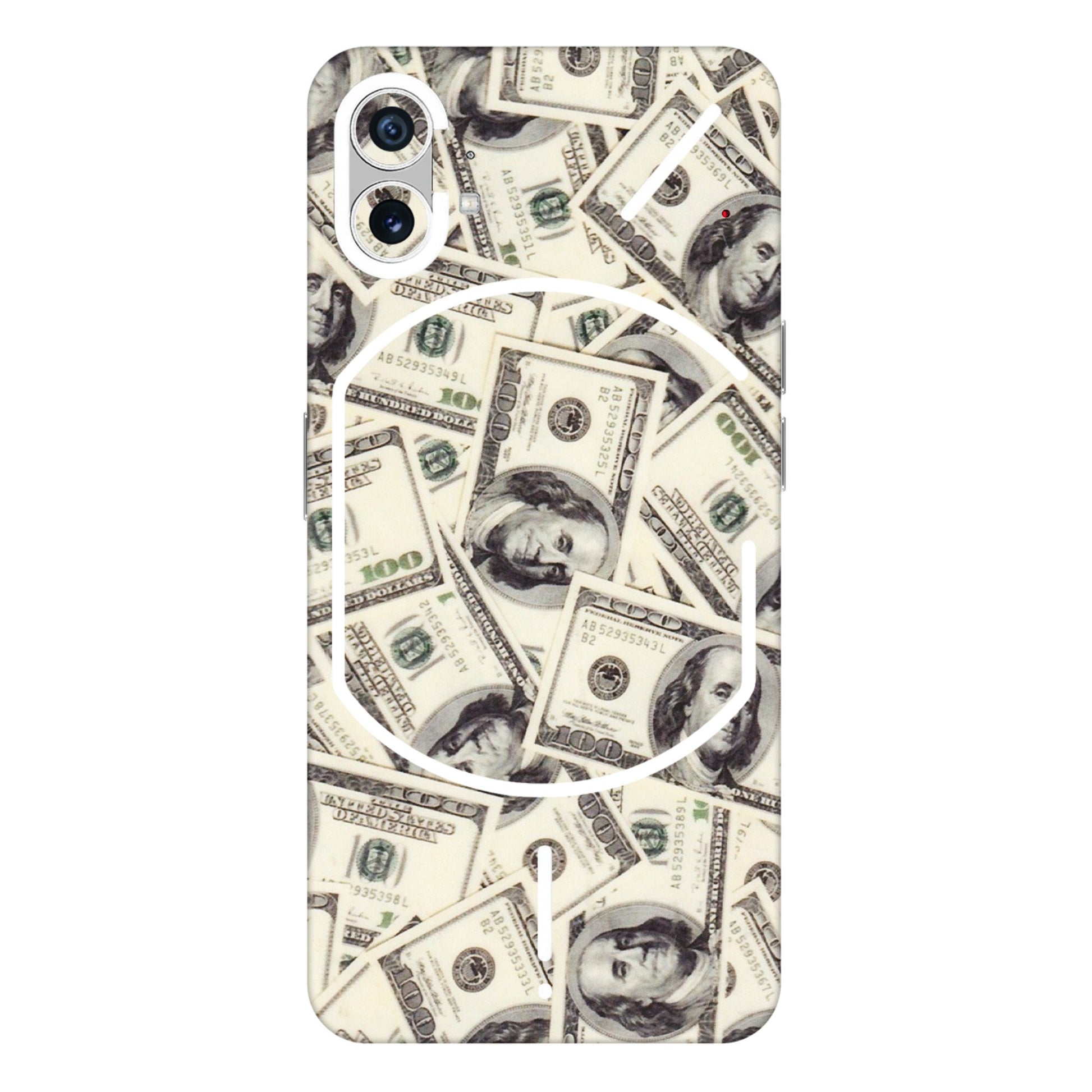 Nothing Phone Skins (All Models) - Tranzy Series Dollar Lover - Transparent Finish (T-17) Nothing Phone 1 5G