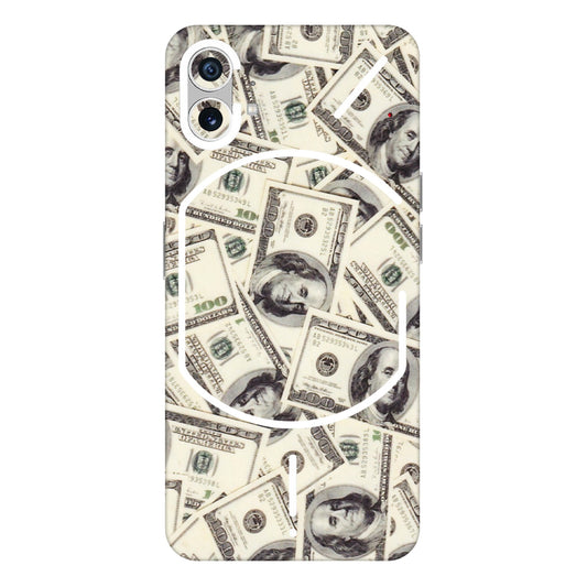 Nothing Phone Skins (All Models) - Tranzy Series Dollar Lover - Transparent Finish (T-17) Nothing Phone 1 5G