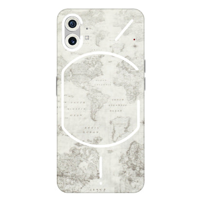 Nothing Phone Skins (All Models) - Tranzy Series World Travel Map - Transparent Finish (T-4) Nothing Phone 1 5G