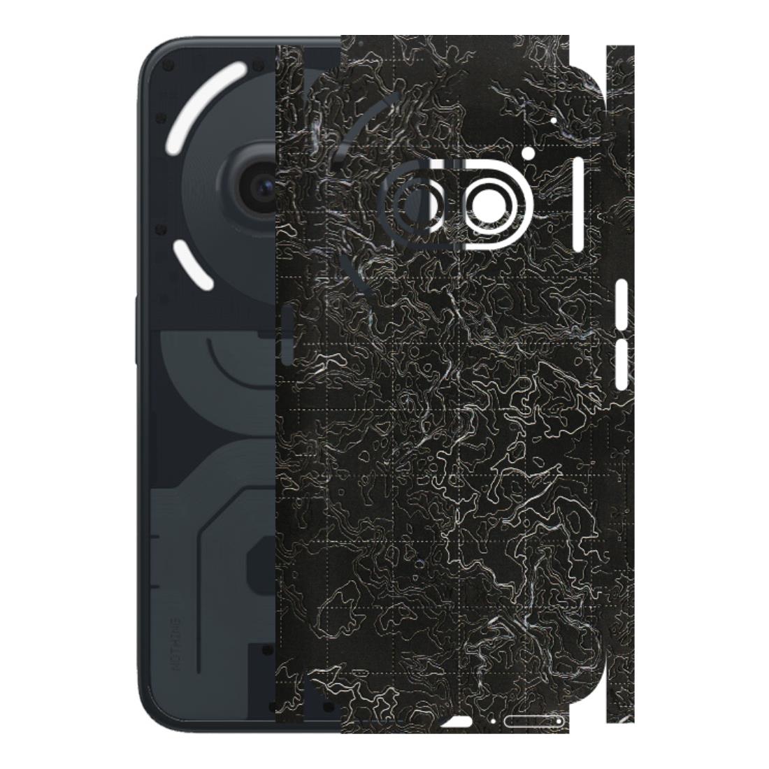 Nothing Phone Skins (All Models) - Black map - 3D Embossed Finish (L-201) Nothing Phone 2A