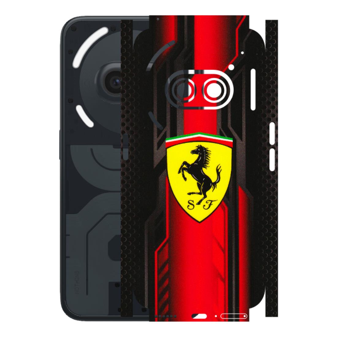 Nothing Phone Skins (All Models) - Black Ferrari Logo - 3D Embossed Finish (L-253) Nothing Phone 2A