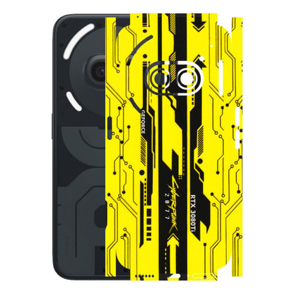 Nothing Phone Skins (All Models) - Yellow Cyberpunk - 3D Embossed Finish (L-93) Nothing Phone 2A
