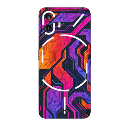 Nothing Phone Skins (All Models) - Tech Circuits Futuristic - 3D Embossed Finish (L-07) Nothing Phone 2