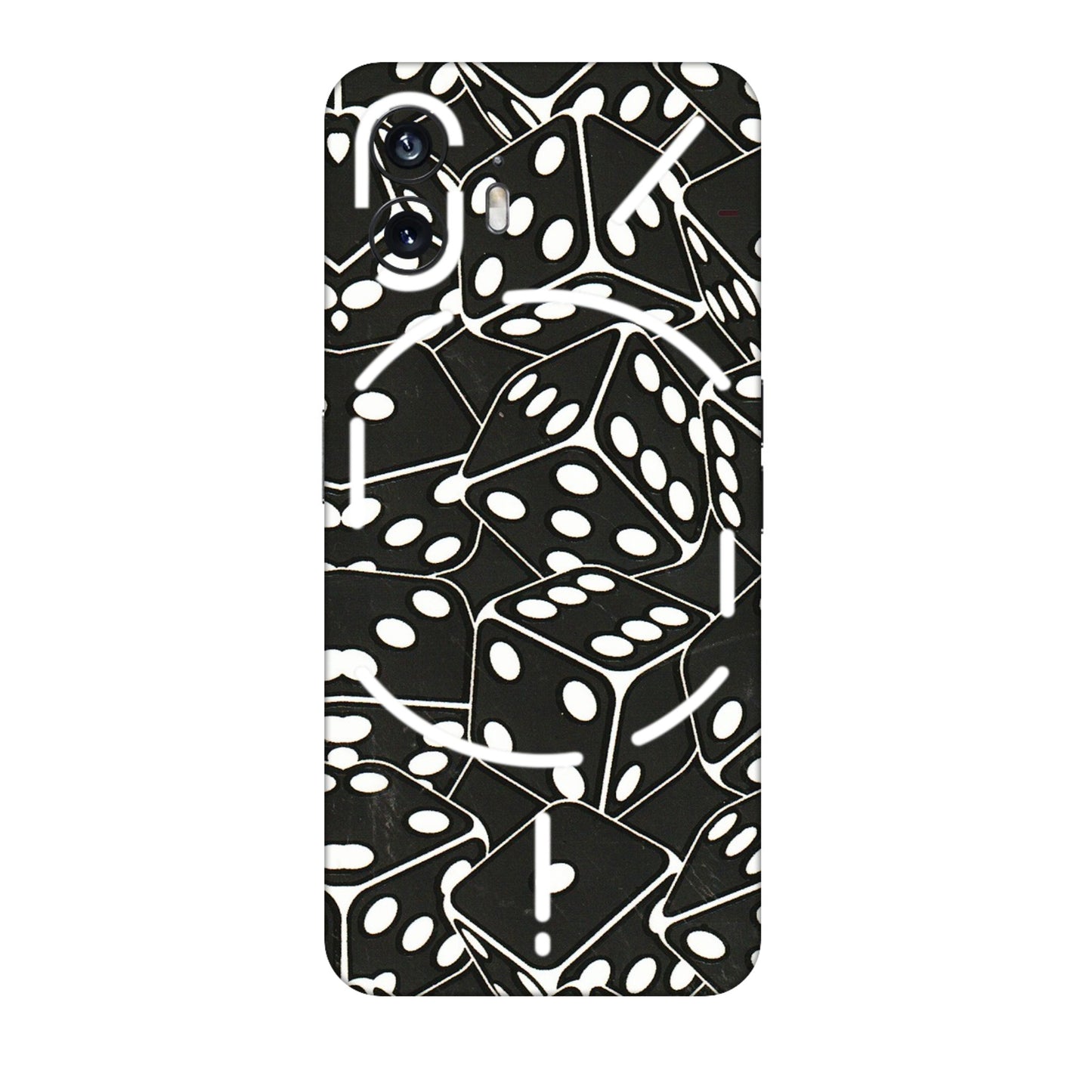 Nothing Phone Skins (All Models) - Big Black Dices - 3D Embossed Finish (L-106) Nothing Phone 2