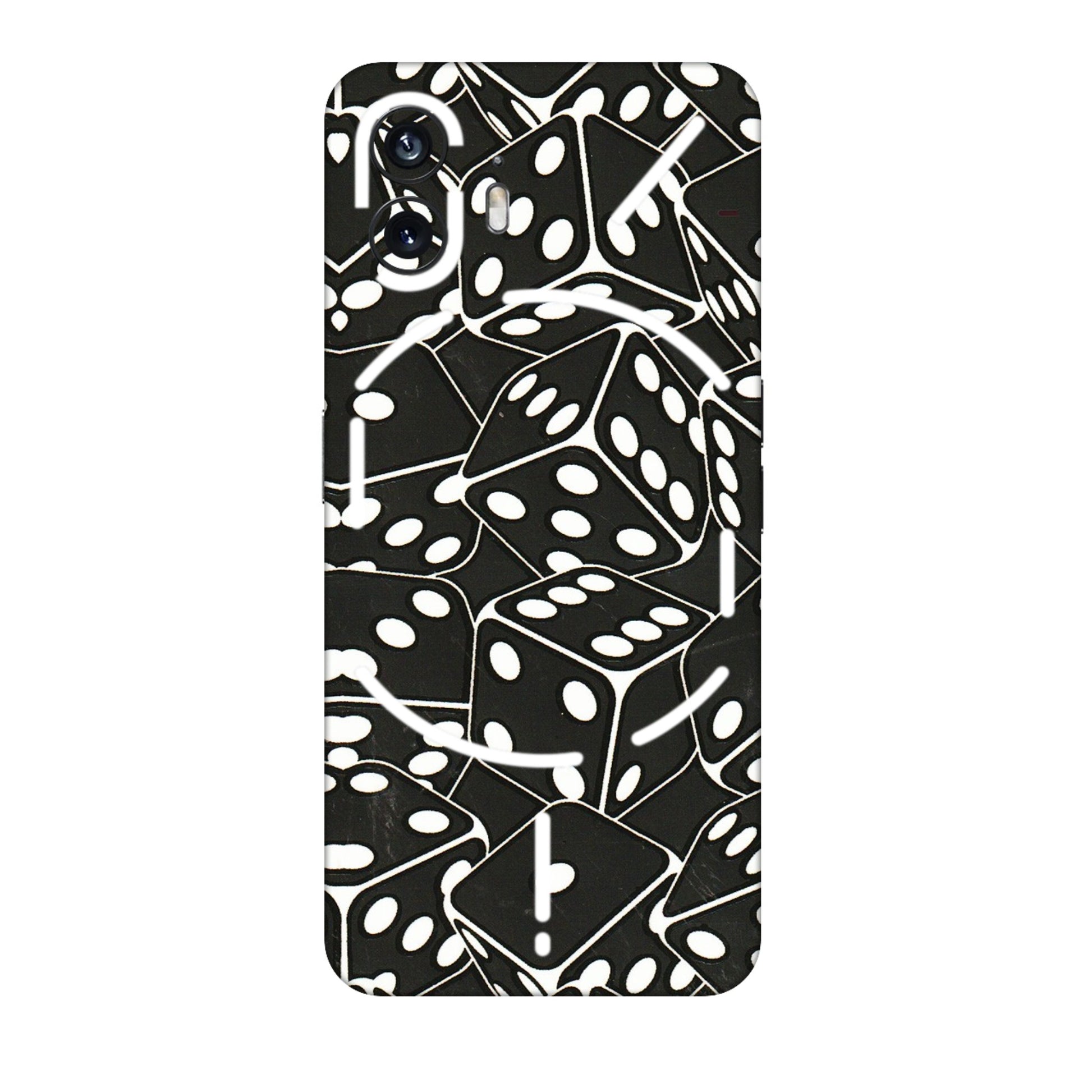 Nothing Phone Skins (All Models) - Big Black Dices - 3D Embossed Finish (L-106) Nothing Phone 2