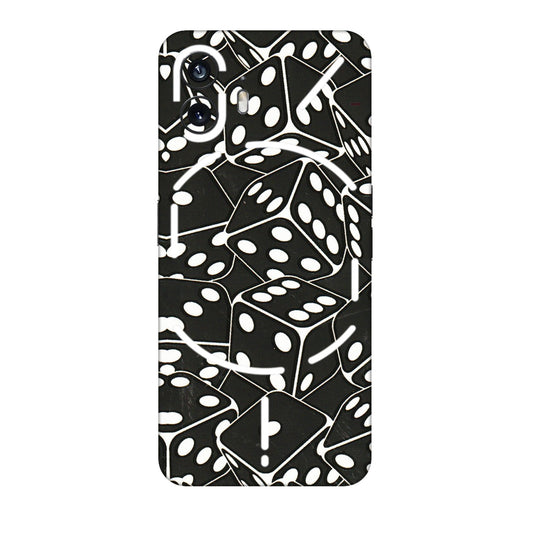 Nothing Phone Skins (All Models) - Big Black Dices - 3D Embossed Finish (L-106) Nothing Phone 2