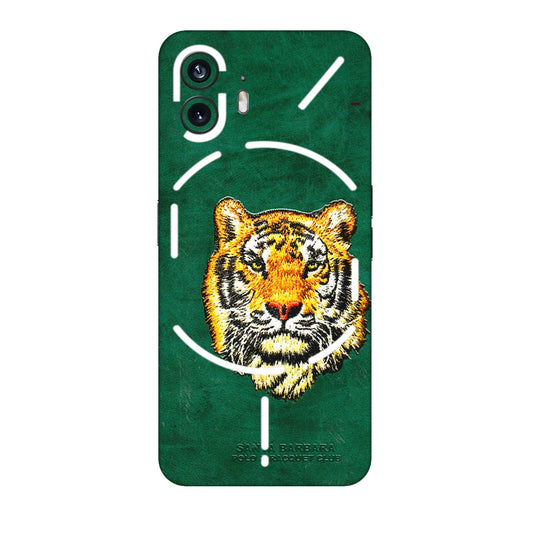 Nothing Phone Skins (All Models) - Leather Feel Tiger - 3D Embossed Finish (L-111) Nothing Phone 2