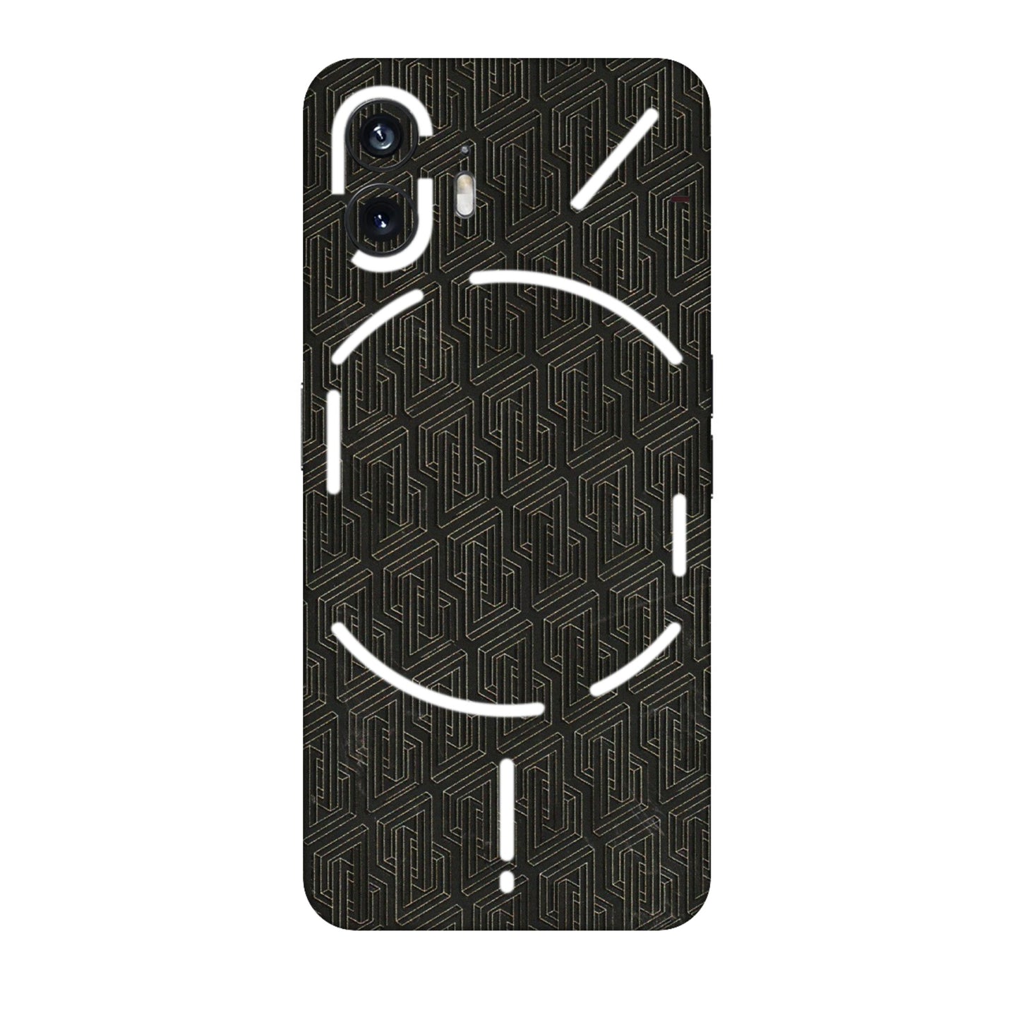 Nothing Phone Skins (All Models) - Black Abstract Pattern - 3D Embossed Finish (L-117) Nothing Phone 2