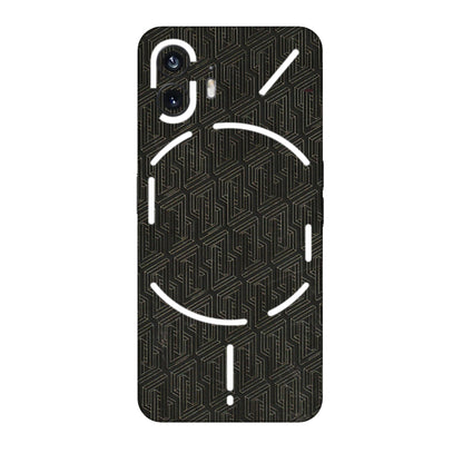 Nothing Phone Skins (All Models) - Black Abstract Pattern - 3D Embossed Finish (L-117) Nothing Phone 2