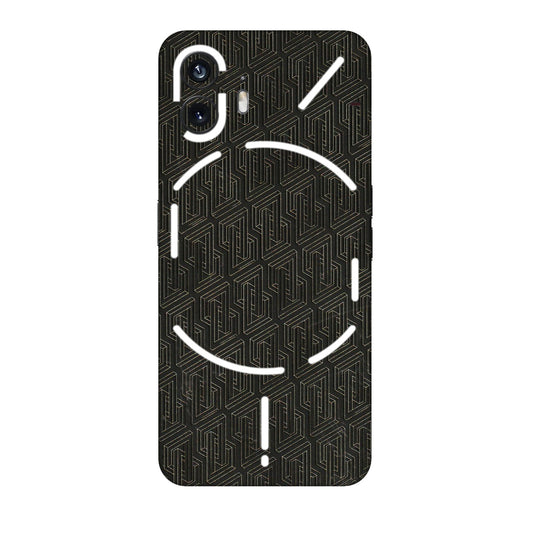 Nothing Phone Skins (All Models) - Black Abstract Pattern - 3D Embossed Finish (L-117) Nothing Phone 2