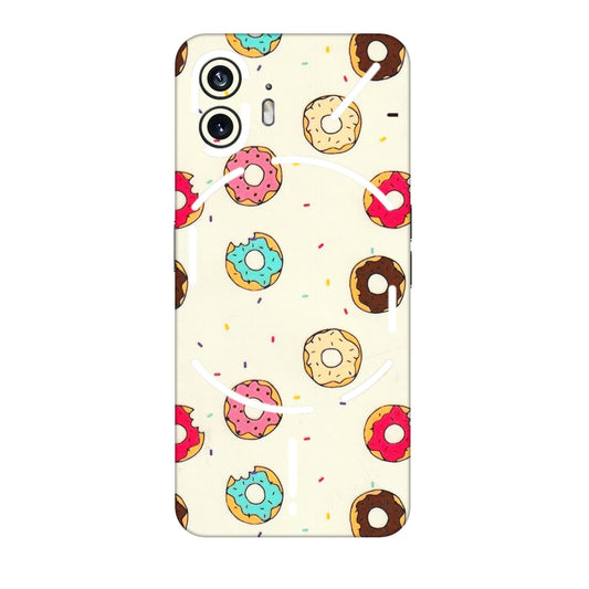 Nothing Phone Skins (All Models) - Mini Donuts Doodle Art - 3D Embossed Finish (L-122) Nothing Phone 2