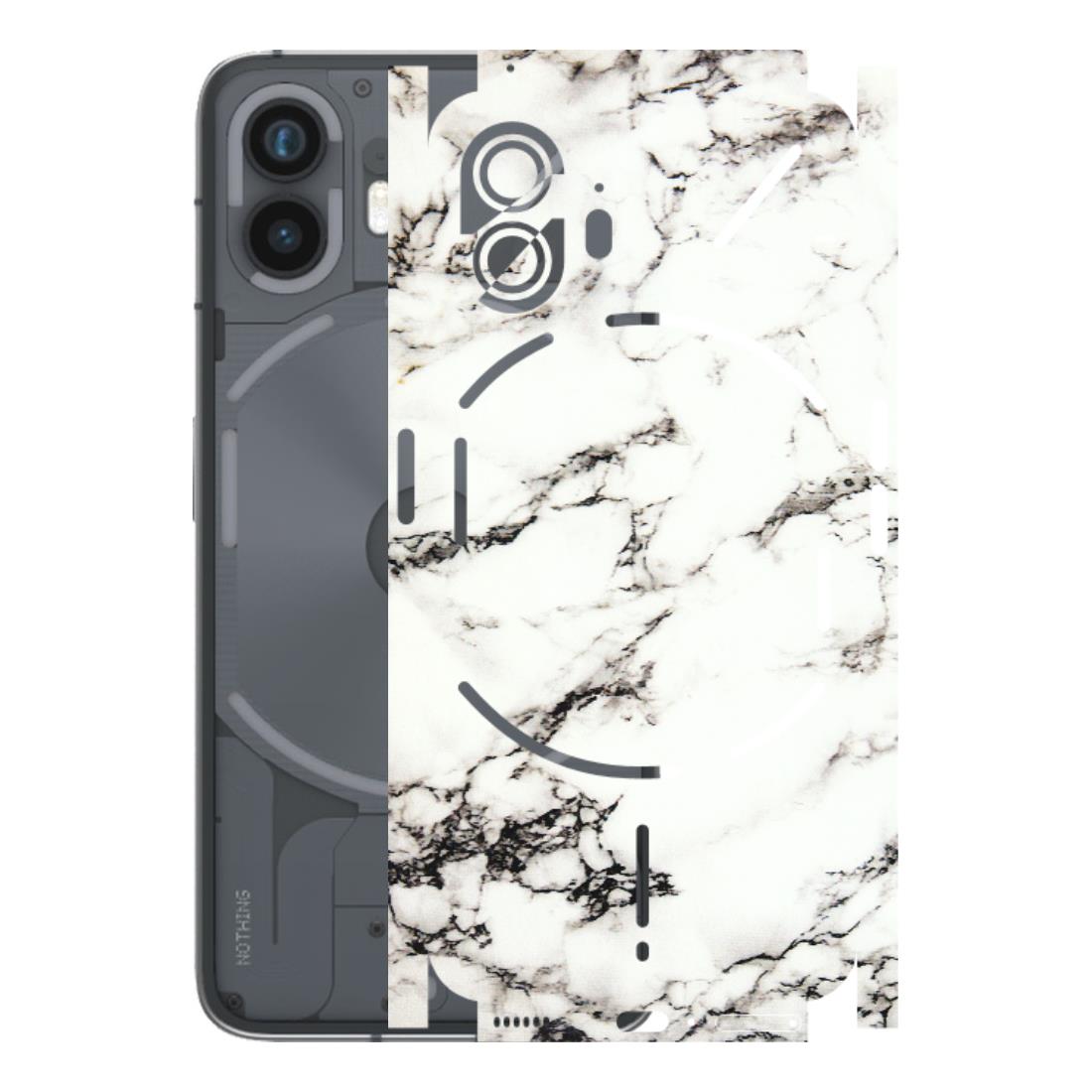 Nothing Phone Skins (All Models) - Black and White Marble Texture - 3D Embossed Finish (L-124) Nothing Phone 2