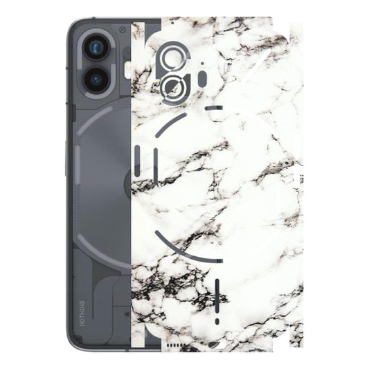 Nothing Phone Skins (All Models) - Black and White Marble Texture - 3D Embossed Finish (L-124) Nothing Phone 2