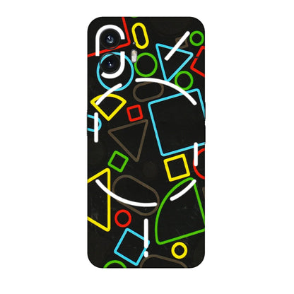 Nothing Phone Skins (All Models) - Black Shapes - 3D Embossed Finish (L-131) Nothing Phone 2