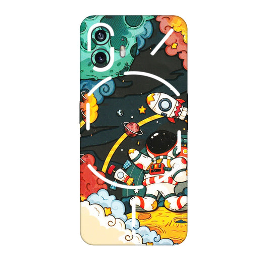 Nothing Phone Skins (All Models) - Astronauts & Spaceship - 3D Embossed Finish (L-145) Nothing Phone 2