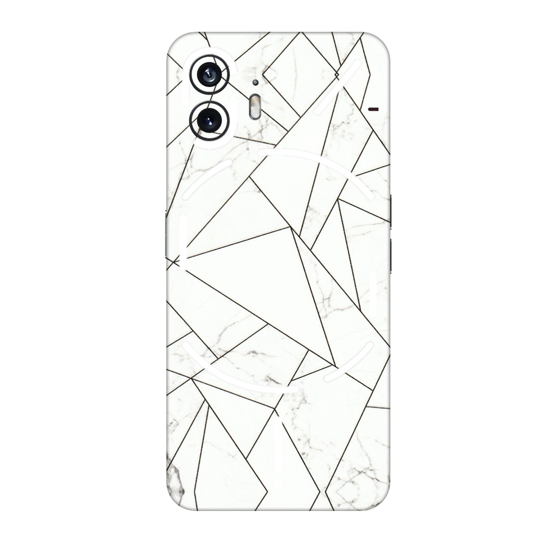 Nothing Phone Skins (All Models) - Luxury White Marble Effect - 3D Embossed Finish (L-168) Nothing Phone 2