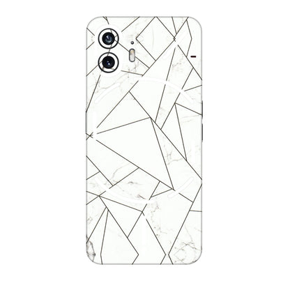 Nothing Phone Skins (All Models) - Luxury White Marble Effect - 3D Embossed Finish (L-168) Nothing Phone 2