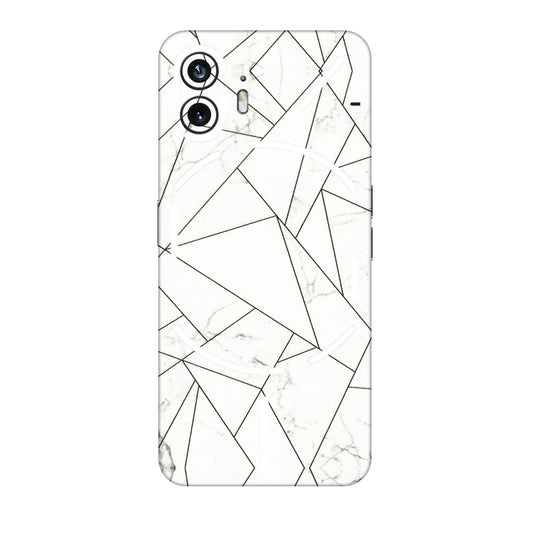 Nothing Phone Skins (All Models) - Luxury White Marble Effect - 3D Embossed Finish (L-168) Nothing Phone 2