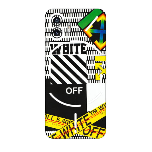 Nothing Phone Skins (All Models) - White Off Abstract - 3D Embossed Finish (L-172) Nothing Phone 2