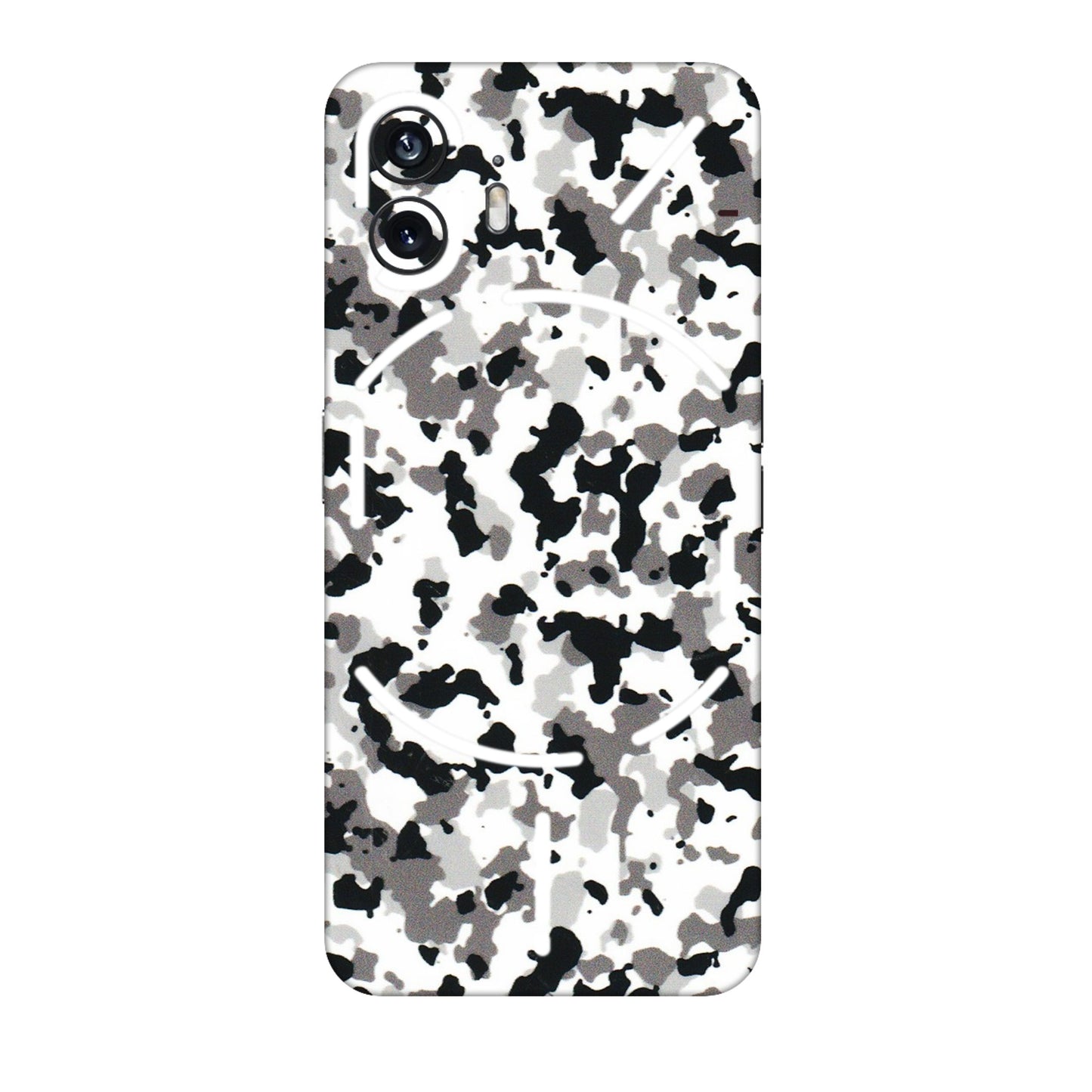 Nothing Phone Skins (All Models) - White Black Camouflage - 3D Embossed Finish (L-18) Nothing Phone 2