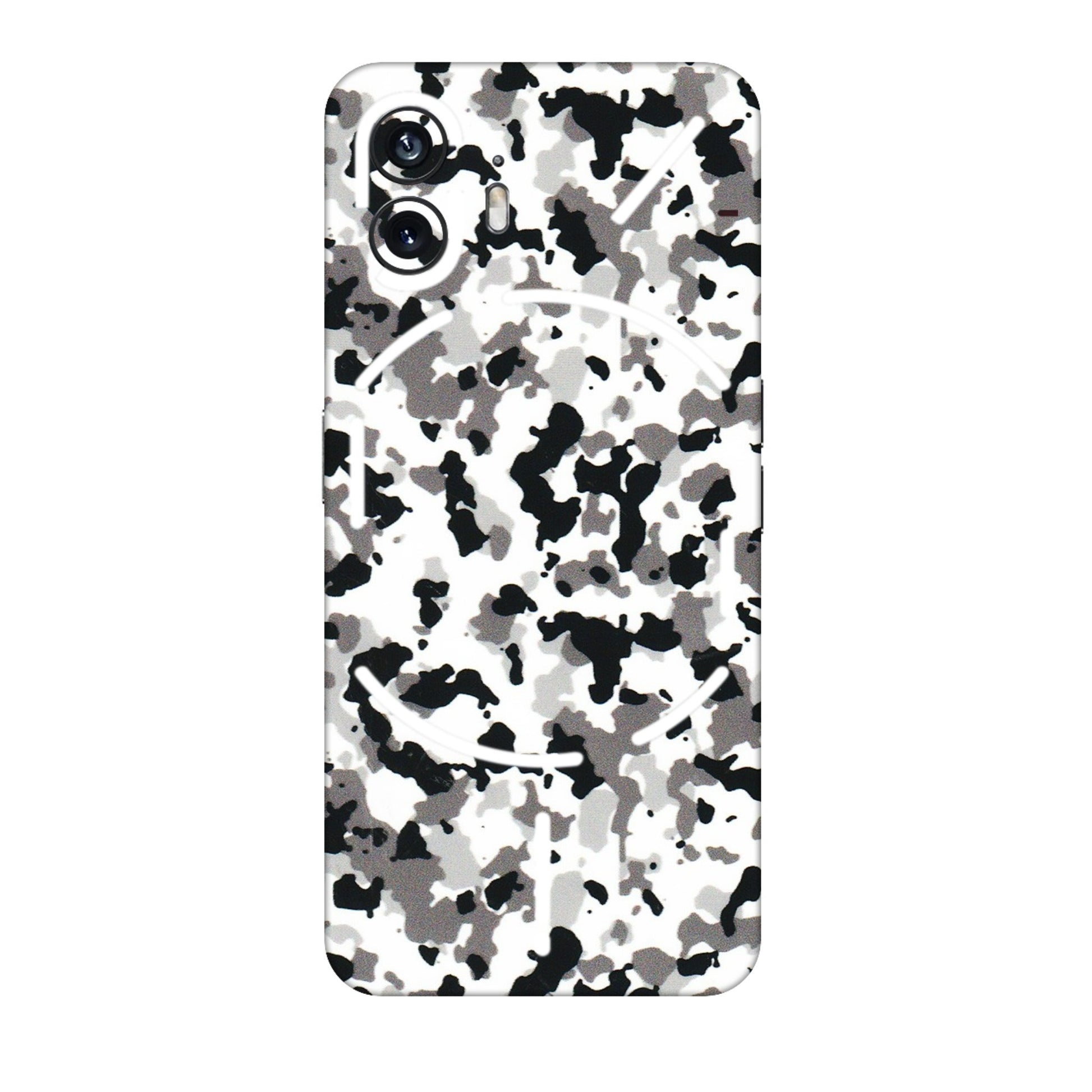 Nothing Phone Skins (All Models) - White Black Camouflage - 3D Embossed Finish (L-18) Nothing Phone 2