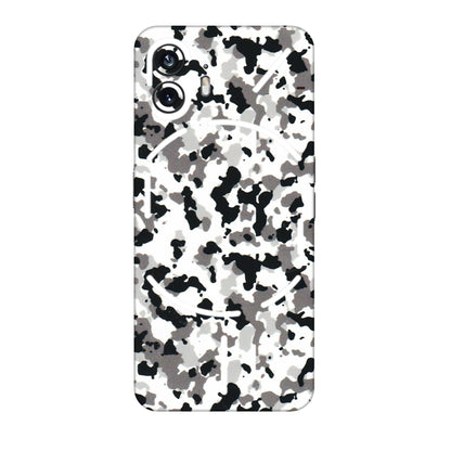 Nothing Phone Skins (All Models) - White Black Camouflage - 3D Embossed Finish (L-18) Nothing Phone 2