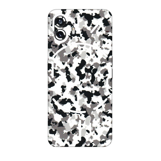 Nothing Phone Skins (All Models) - White Black Camouflage - 3D Embossed Finish (L-18) Nothing Phone 2