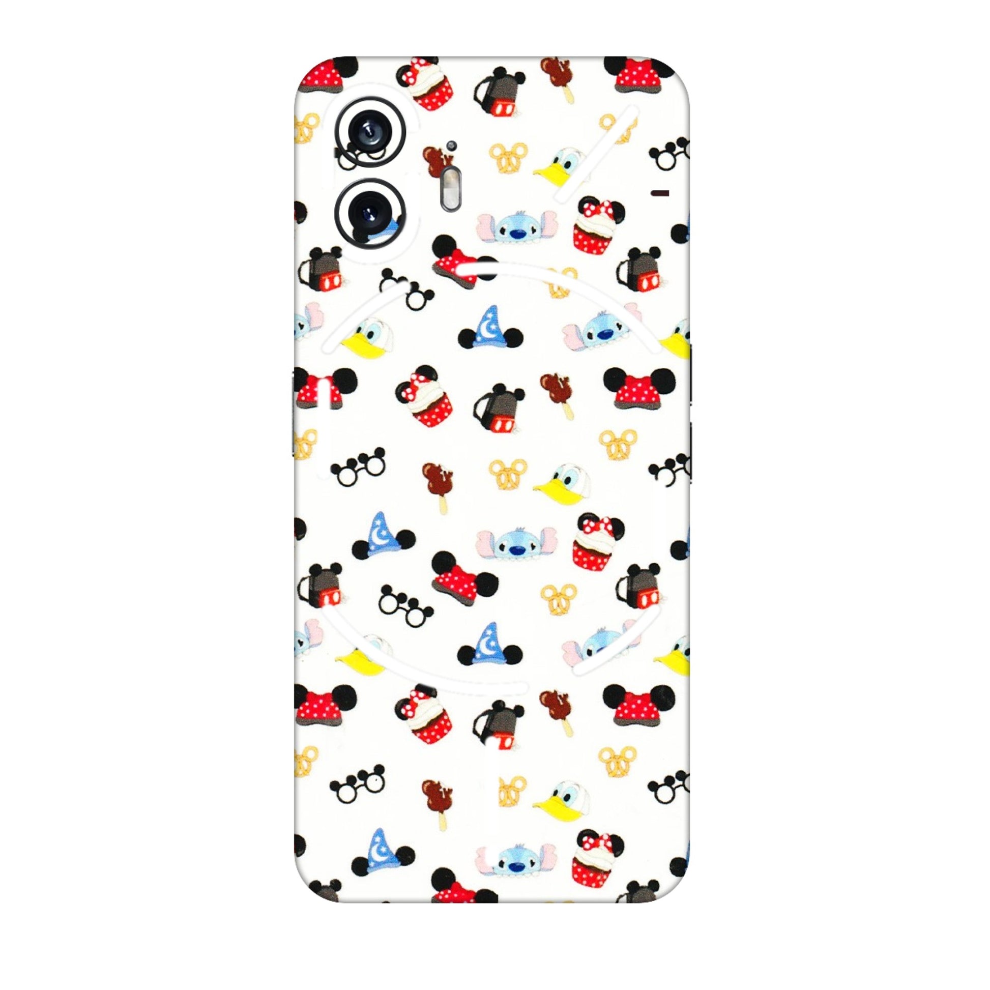 Nothing Phone Skins (All Models) - Minnie Mouse & Donald Doodles s - 3D Embossed Finish (L-194) Nothing Phone 2