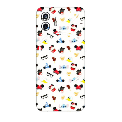 Nothing Phone Skins (All Models) - Minnie Mouse & Donald Doodles s - 3D Embossed Finish (L-194) Nothing Phone 2