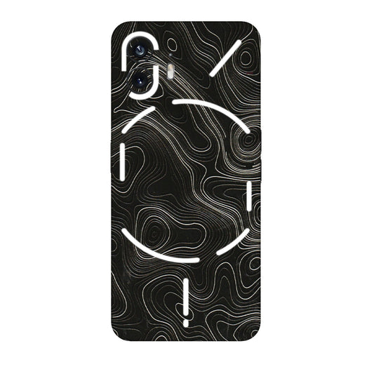 Nothing Phone Skins (All Models) - Black Swirl - 3D Embossed Finish (L-196) Nothing Phone 2
