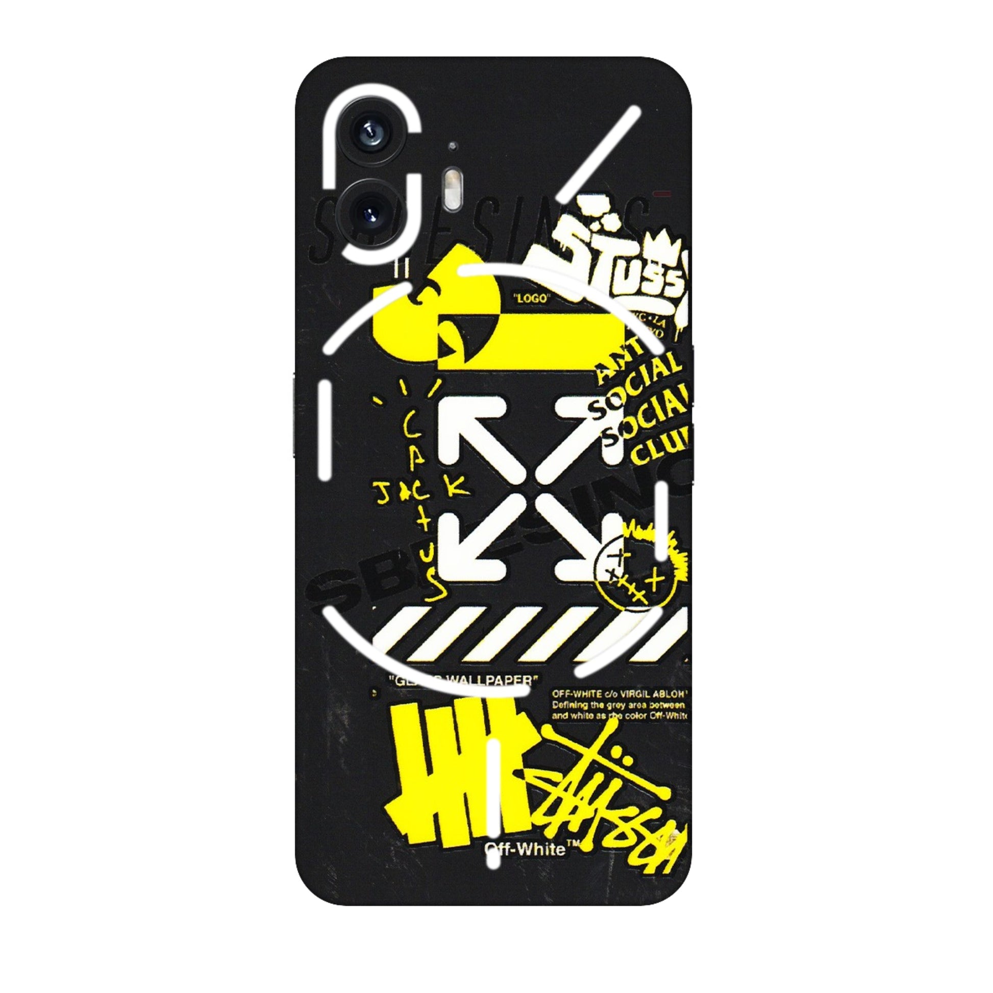 Nothing Phone Skins (All Models) - Anti Social Graffiti - 3D Embossed Finish (L-198) Nothing Phone 2