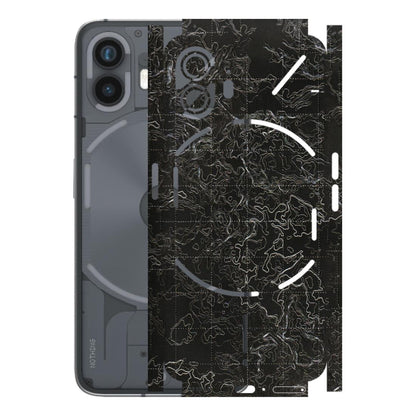 Nothing Phone Skins (All Models) - Black map - 3D Embossed Finish (L-201) Nothing Phone 2