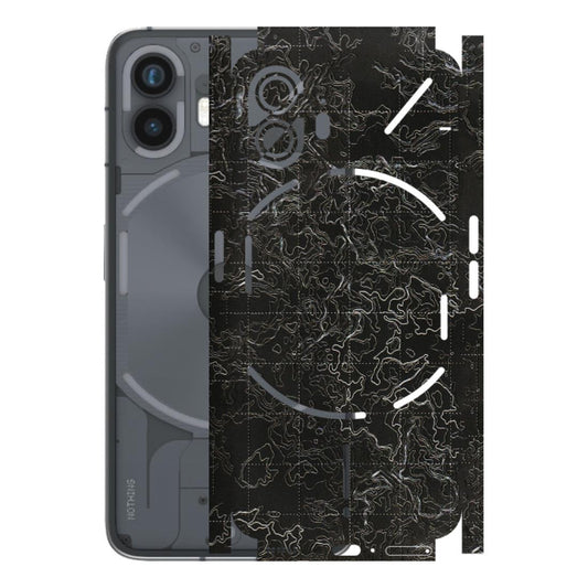 Nothing Phone Skins (All Models) - Black map - 3D Embossed Finish (L-201) Nothing Phone 2