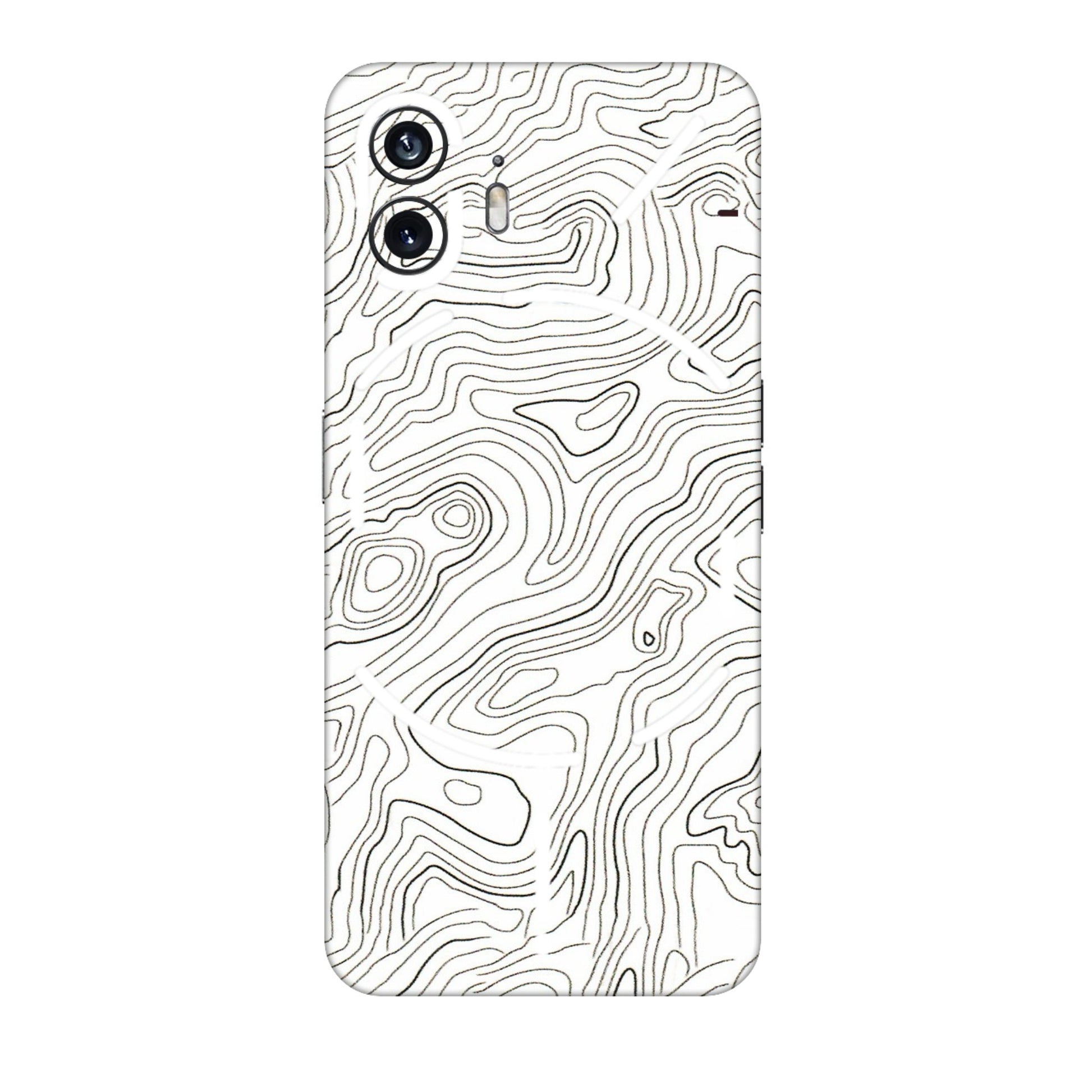 Nothing Phone Skins (All Models) - White Black Swirls  Latest - 3D Embossed Finish (L-219) Nothing Phone 2
