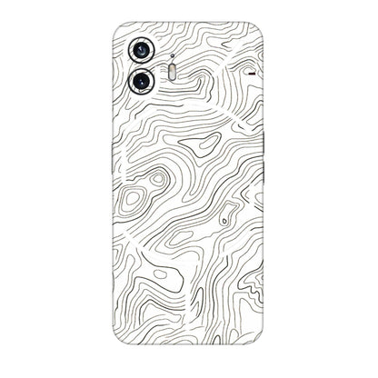 Nothing Phone Skins (All Models) - White Black Swirls  Latest - 3D Embossed Finish (L-219) Nothing Phone 2