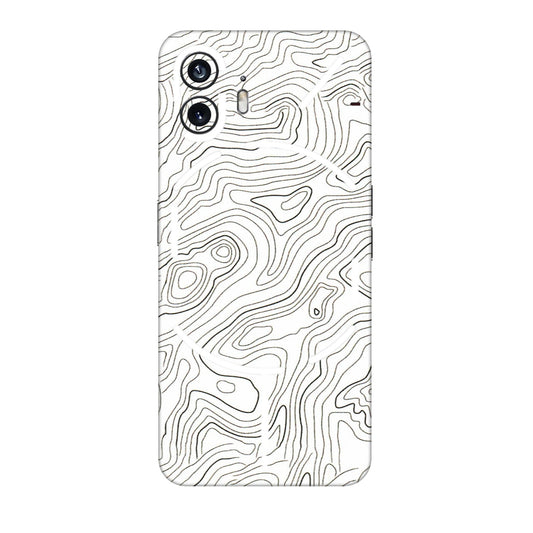 Nothing Phone Skins (All Models) - White Black Swirls  Latest - 3D Embossed Finish (L-219) Nothing Phone 2