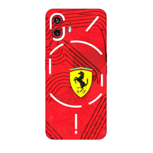 Nothing Phone Skins (All Models) - Red Ferrari Logo Stylish - 3D Embossed Finish (L-238) Nothing Phone 2