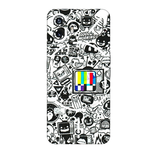 Nothing Phone Skins (All Models) - Doodles Positive Art  Latest - 3D Embossed Finish (L-263) Nothing Phone 2