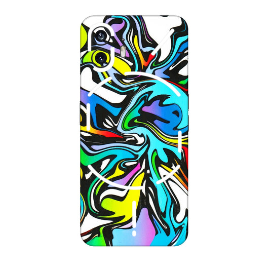Nothing Phone Skins (All Models) - Abstract Colour Paints  Latest - 3D Embossed Finish (L-271) Nothing Phone 2