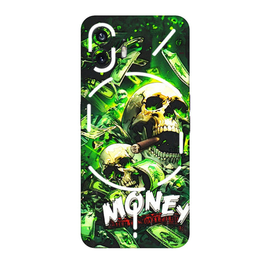Nothing Phone Skins (All Models) - Skull Money - 3D Embossed Finish (L-303) Nothing Phone 2