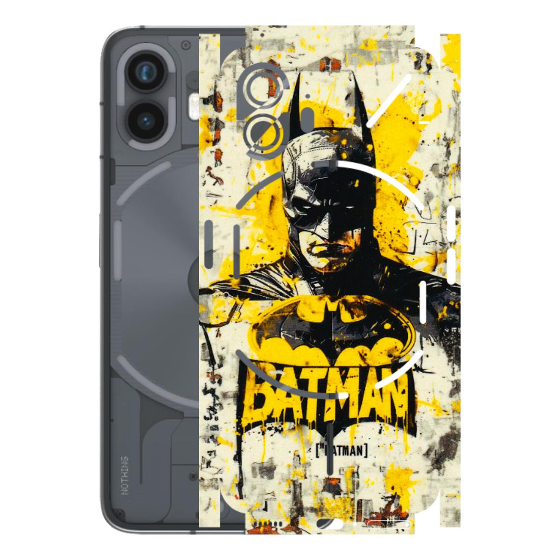 Nothing Phone Skins (All Models) - Batman Yellow BT - 3D Embossed Finish (L-304) Nothing Phone 2