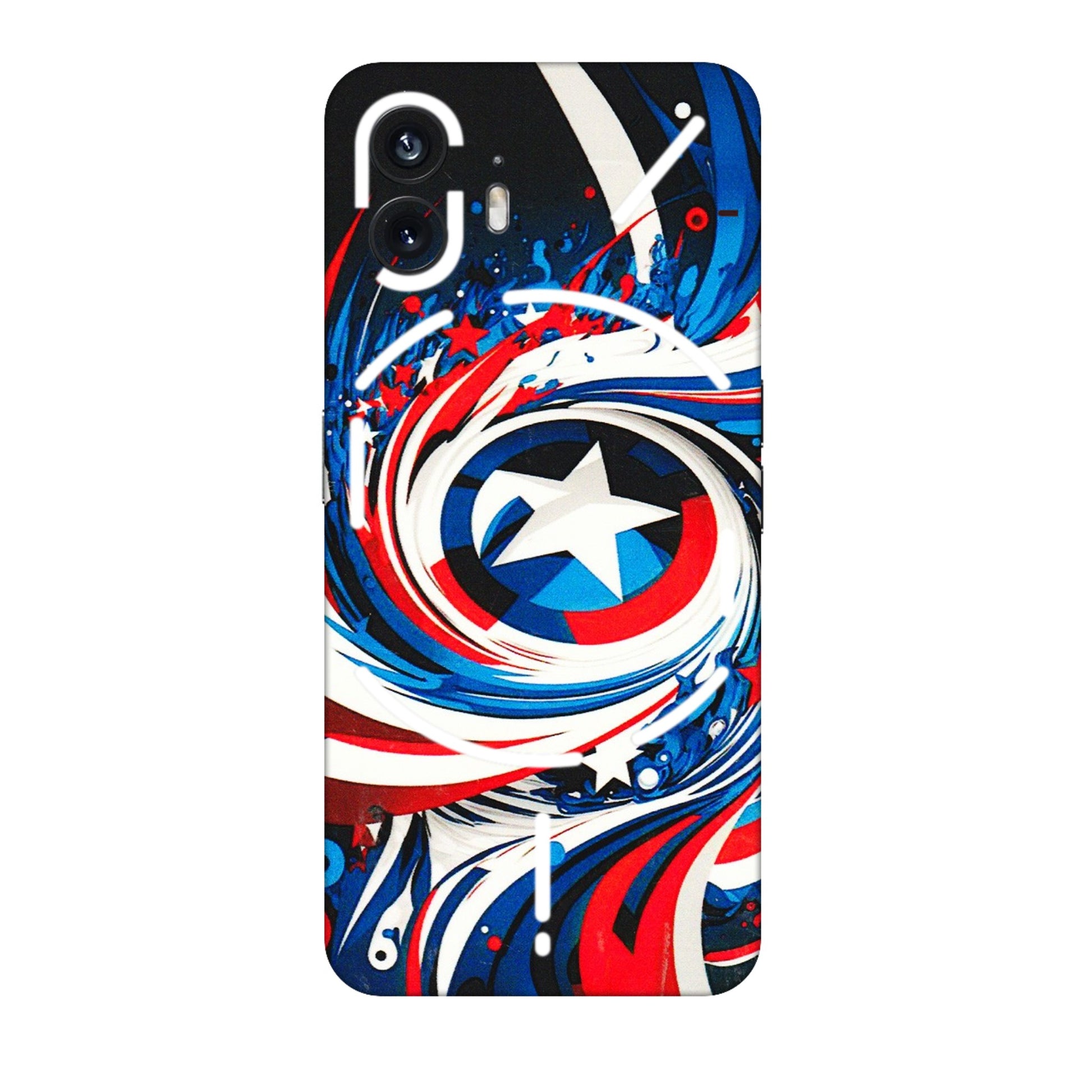 Nothing Phone Skins (All Models) - Captain America Logo - 3D Embossed Finish (L-307) Nothing Phone 2