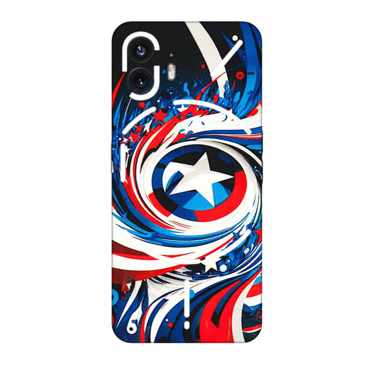 Nothing Phone Skins (All Models) - Captain America Logo - 3D Embossed Finish (L-307) Nothing Phone 2