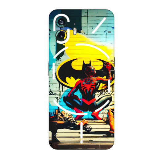 Nothing Phone Skins (All Models) - New Spiderman Bat Logo - 3D Embossed Finish (L-309) Nothing Phone 2